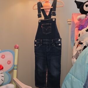 Levi's Dark Blue Denim Overalls for Kids